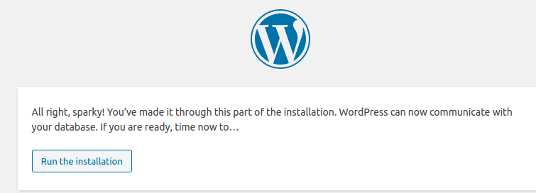 Wordpress Installation